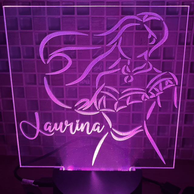 Lampe led acrylique Gravure personnalisée 