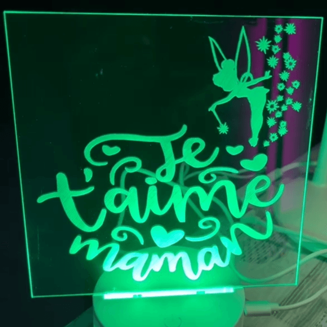 Lampe led acrylique Gravure personnalisée 