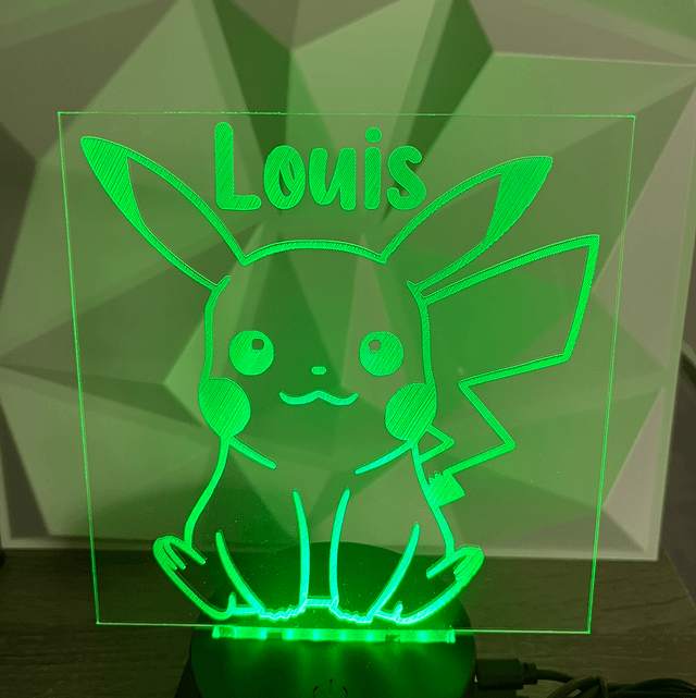 Lampe led acrylique Gravure personnalisée 